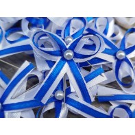 Vývazek, svatební mašlička na myrtu bílá ...