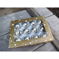 Vánoční ozdoby stříbrné 12ks ...