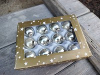 Vánoční ozdoby stříbrné 12ks Vánoční ozdoby stříbrné 12ks