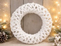 Adventní věnec- korpus bílý 28cm... Adventní věnec- korpus bílý 28cm...