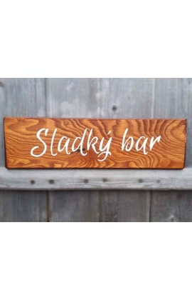 Cedulka "Sladký bar"