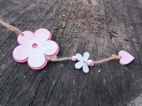 Závěs květinkový růžový...