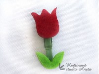 Kolíček s tulipánem červený...