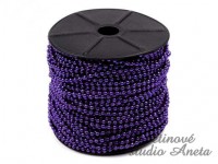 Korálky plastové na šňůře modro fialové 3mm...