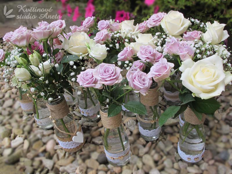 Svatební kytice "Pastel Roses"