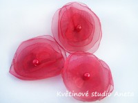 Květinka šifonová červená...