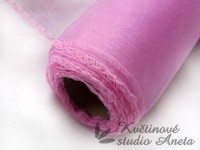 Organza 35cm růžovo fialová obšitá...