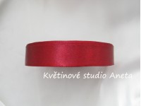 Stuha saténová 2,5cm vínová...