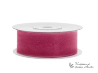 Stuha šifonová růžová fuchsiová tmavě  1,2cm...