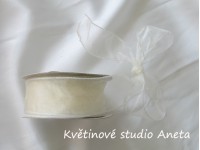 Stuha šifonová smetanová tvarovací 4cm...