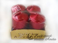 Svíčky adventní červené metal 6cm...