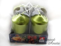 Svíčky adventní zelené metal...