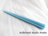 Svíce kónická tyrkysová metal...