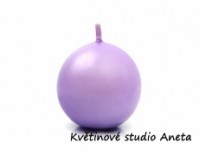 Svíce koule fialová sv. 6cm matná...