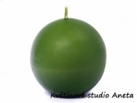 Svíce koule olivová 6cm...