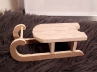 Vánoční dřevěné sáňky přírodní...