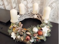 Adventní věnec s lyžemi 25cm...