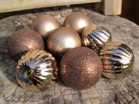 Koule plast 30ks bronz/hnědé 5cm...