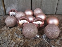 Ozdoby rose gold plastové 4cm/21ks...