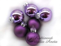 Vánoční ozdoby lila sada 30ks/6cm... Vánoční ozdoby lila sada 30ks/6cm...