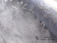 Organza vánoční bílá s vánoční hvězdou 36cm...