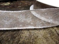 Vánoční stuha béžová šifon 2,5cm...