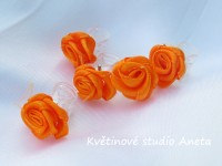 Skřipeček do vlasů průhledný oranžový...