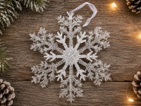 Vločka ledová 21cm čirá... Vločka ledová 21cm čirá...
